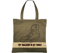 Сумка-шоппер Bruno Visconti квадратная, цвет хаки КЕДЫ 39x39 см 16-003-03/01