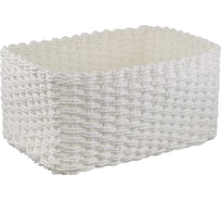 Корзина для хранения Bergenson Bjorn Hagen 34x22x15 см, белая TL-BB-HG-PR-WH-L