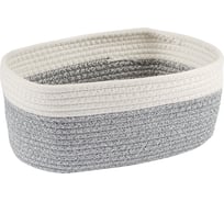 Корзина для хранения Bergenson Bjorn Filis 30x22x14 см, кремовая/светло-серая TL-BB-FS-CR-GR-L