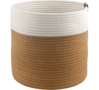 Корзина для хранения Bergenson Bjorn Ciary D30x30 см, бежевая/горчичная TL-BB-BSKCR-CTN-30-4