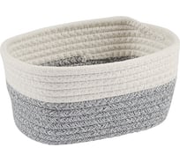 Корзина для хранения Bergenson Bjorn Filis 20x15x11 см, кремовая/светло-серая TL-BB-FS-CR-GR-S