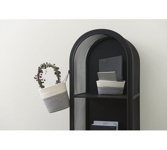 Корзина для хранения Bergenson Bjorn Filis 20x15x11 см, кремовая/светло-серая TL-BB-FS-CR-GR-S