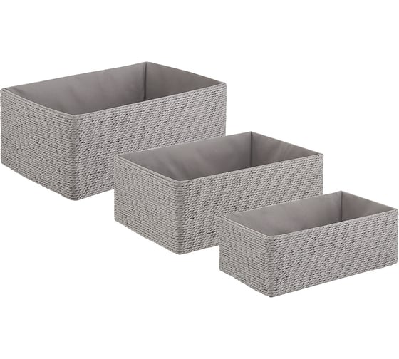 Корзина для хранения Bergenson Bjorn Lian 34x22x14 см, светло-серая TL-BB-LN-PRLN-GR-L
