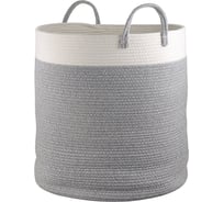 Корзина для хранения Bergenson Bjorn Iben D50x54 см, кремовая/светло-серая TL-BB-IB-CR-GR-50