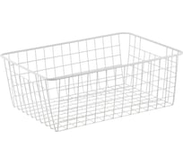 Корзина для хранения Bergenson Bjorn Mina 40x29x15 см, белая HF-MN-BSKT-MT-WH-L