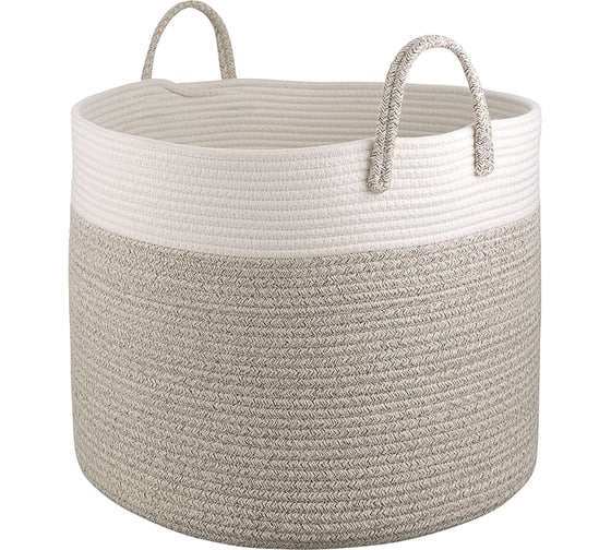 Корзина для хранения Bergenson Bjorn Ulrik D48x35 см, кремовая/светло-бежевая TL-BB-UL-CR-BG-48 1