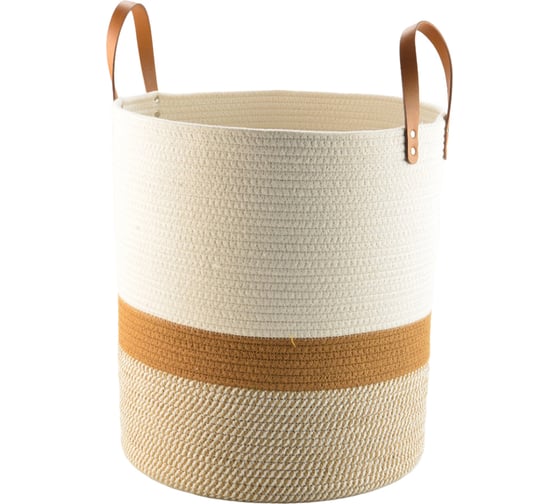 Корзина для хранения Bergenson Bjorn Moen D40x45 см, бежевая/горчичная TL-BB-BSKMN-CTN-40 1