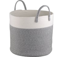 Корзина для хранения Bergenson Bjorn Iben D40x36 см, кремовая/светло-серая TL-BB-IB-CR-GR-40