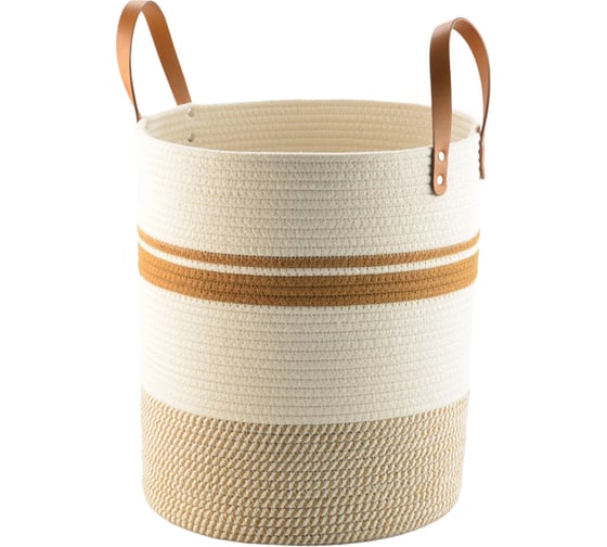 Корзина для хранения Bergenson Bjorn Moen D35x40 см, бежевая/горчичная TL-BB-BSKMN-CTN-35 1