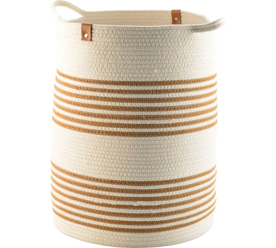 Корзина для хранения Bergenson Bjorn Thea D35x48 см, бежевая/горчичная TL-BB-BSKTH-CTN-35 1