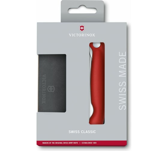 Набор Victorinox Swiss Classic: нож столовый, лезвие 11 см + разделочная доска, красный 6.7191.F1