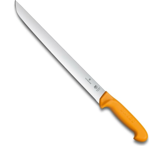Нож для отбивной и стейка Victorinox лезвие 31 см прямое, жёлтый 5.8433.31