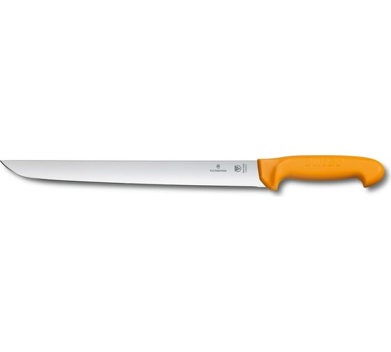 Нож для отбивной и стейка Victorinox лезвие 31 см прямое, жёлтый 5.8433.31