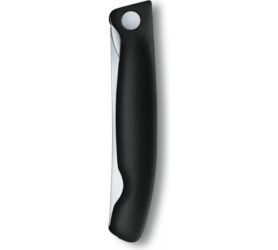 Столовый нож Victorinox лезвие 11 см, серрейторная заточка, черный 6.7833.FB