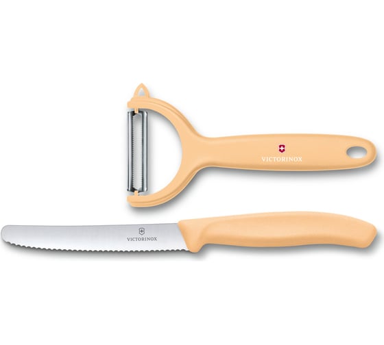 Набор из 2 кухонных ножей Victorinox Swiss Classic нож для томатов и нож 11 см бежевый 6.7116.23L92 1