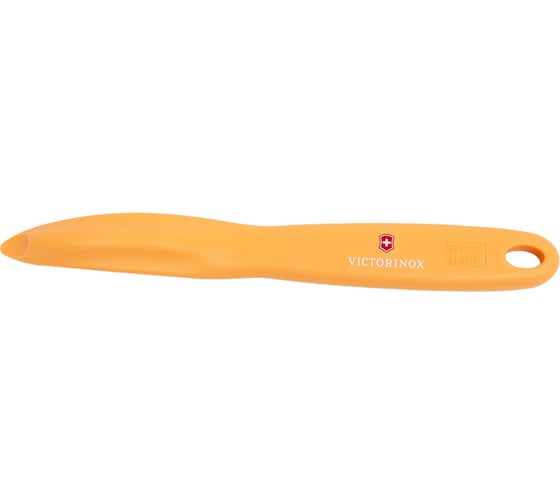 Универсальный нож для чистки овощей Victorinox двустороннее зубчатое лезвие, бежевая рукоять 7.6075.92