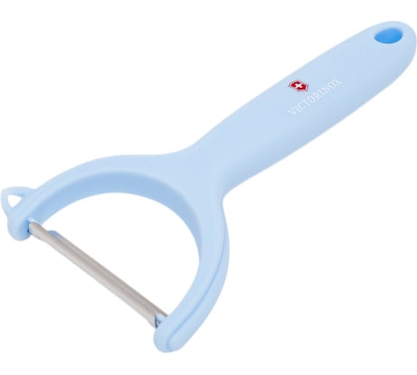 Нож для чистки томатов и киви Victorinox двустороннее зубчатое лезвие, голубая рукоять 7.6079.22