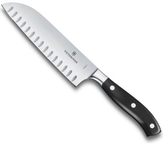 Нож сантоку VICTORINOX Grand Maître, кованый, 17 см, чёрный 7.7323.17G