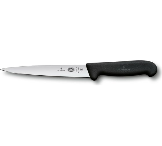 Филейный нож Victorinox Fibrox лезвие 18 см, черный 5.3703.18
