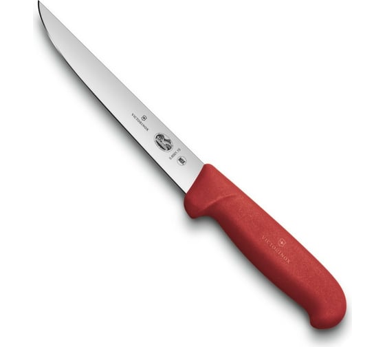 Обвалочный нож Victorinox лезвие 15 см, прямое, красный 5.6001.15
