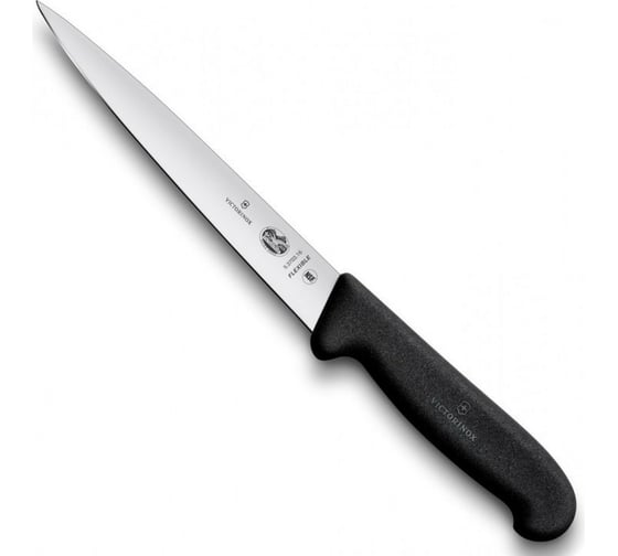 Филейный нож Victorinox Fibrox лезвие 16 см, черный 5.3703.16