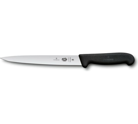 Филейный нож Victorinox Fibrox лезвие 20 см, черный 5.3703.20