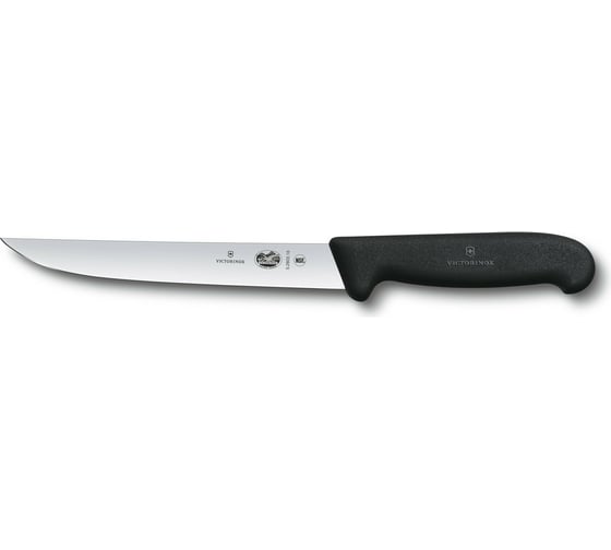 Разделочный нож Victorinox Fibrox лезвие 18 см узкое, черный 5.2803.18