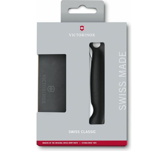 Набор Victorinox Swiss Classic: нож столовый, лезвие 11 см + разделочная доска, черный 6.7191.F3