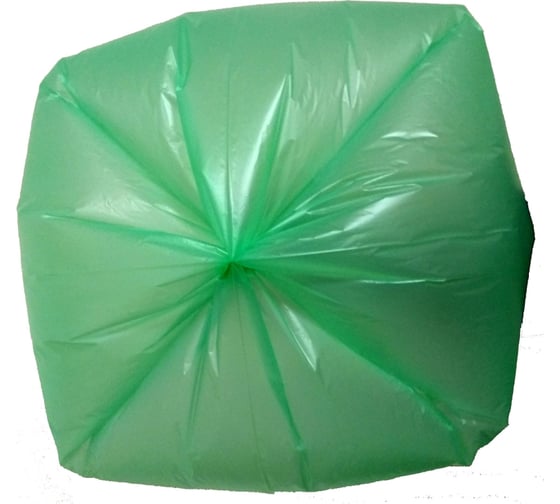 Мешки для мусора в рулоне (30 шт, 500х600 мм, 30 л, 10 мкм, ПНД, зеленые) Luscan 1557731