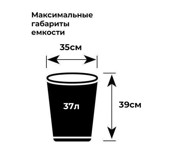 Мешки для мусора с завязками в рулоне (20 шт, 580х530 мм, 35 л, 12 мкм, ПНД, черные) Luscan 1510998
