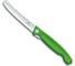 Нож для очистки овощей Victorinox лезвие 11 см, серрейторная заточка, зеленый 6.7836.F4B 1