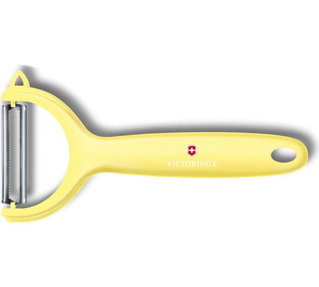 Нож для чистки томатов и киви Victorinox двустороннее зубчатое лезвие, светло-желтая рукоять 7.6079.82