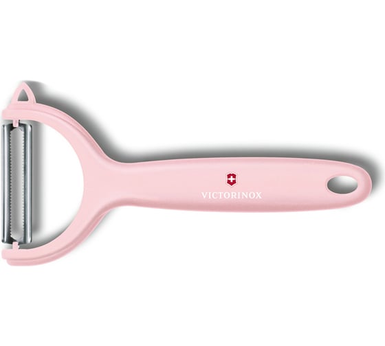 Нож для чистки томатов и киви Victorinox двустороннее зубчатое лезвие, светло-розовая рукоять 7.6079.52
