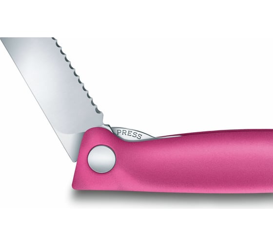 Нож для очистки овощей Victorinox лезвие 11 см, серрейторная заточка, розовый 6.7836.F5B