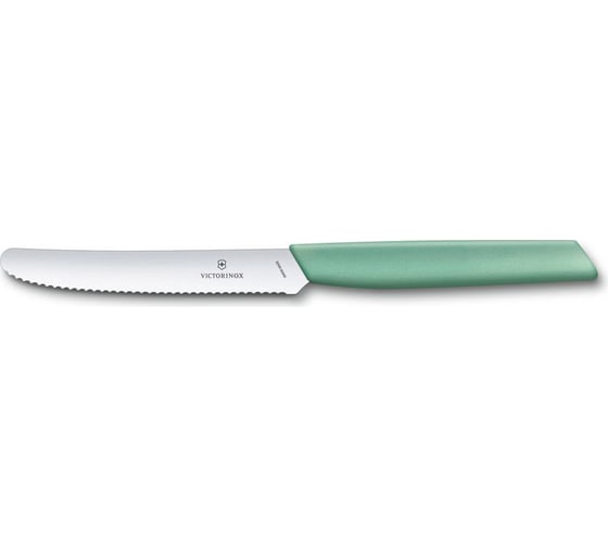 Столовый нож Victorinox Swiss Modern волнистое лезвие 11 см, с закругленным кончиком 6.9006.11W41