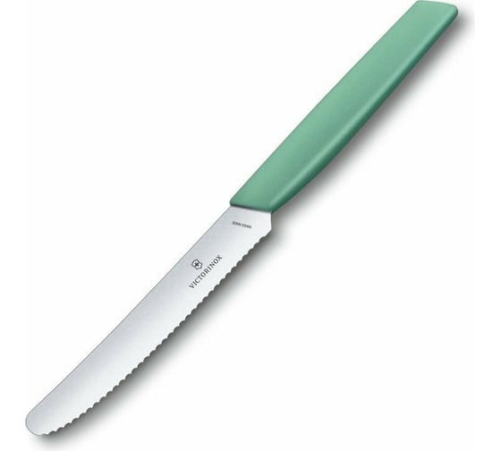 Столовый нож Victorinox Swiss Modern волнистое лезвие 11 см, с закругленным кончиком 6.9006.11W41