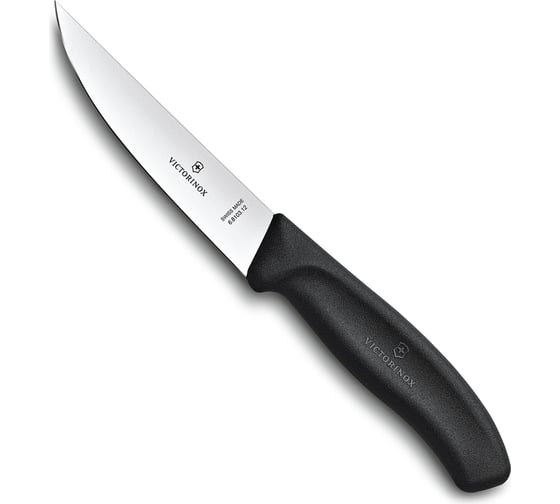 Разделочный нож Victorinox узкое прямое лезвие 12 см, черный, в блистере 6.8103.12B