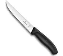 Разделочный нож Victorinox узкое прямое лезвие 15 см, черный, в блистере 6.8103.15B