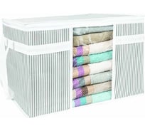 Кофр для хранения с окошком Econova LINE 750x400x400 мм, 120 л, светло-серый 411263030