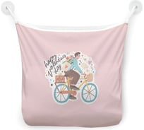 Сетка для игрушек в ванну JOYARTY "Почтальон с подарком" настенный органайзер на присосках, 39x33 см tgb_422668