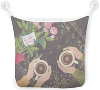 Сетка для игрушек в ванну JOYARTY "Свидание" настенный органайзер на присосках, 39x33 см tgb_422637