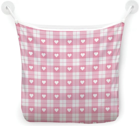 Сетка для игрушек в ванну JOYARTY "Сердце в клетке" настенный органайзер на присосках, 39x33 см tgb_422633 1