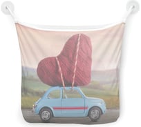 Сетка для игрушек в ванну JOYARTY "Сердце на машине" настенный органайзер на присосках, 39x33 см tgb_422712