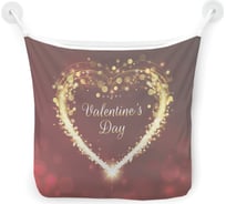 Сетка для игрушек в ванну JOYARTY "Сияние сердца" настенный органайзер на присосках, 39x33 см tgb_422690