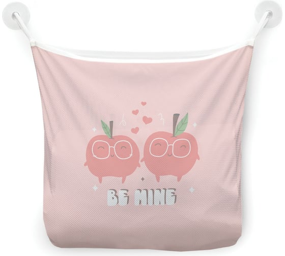 Сетка для игрушек в ванну JOYARTY "Счастливые яблочки" настенный органайзер на присосках, 39x33 см tgb_422680 1