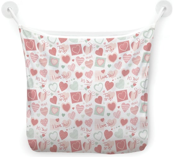 Сетка для игрушек в ванну JOYARTY "Я люблю тебя" настенный органайзер на присосках, 39x33 см tgb_422631 1
