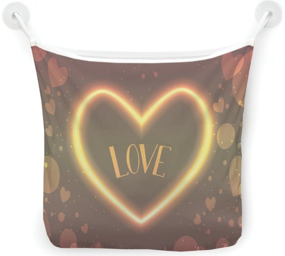 Сетка для игрушек в ванну JOYARTY "Love" настенный органайзер на присосках, 39x33 см tgb_422648 1
