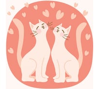 Сетка для игрушек в ванну JOYARTY "Кошачья любовь" настенный органайзер на присосках, 39x33 см tgb_422691