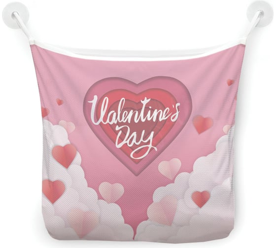 Сетка для игрушек в ванну JOYARTY "Любовь в облаках" настенный органайзер на присосках, 39x33 см tgb_422697 1