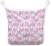 Сетка для игрушек в ванну JOYARTY "Мелковые сердечки" настенный органайзер на присосках, 39x33 см tgb_422623